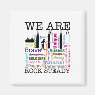 We Are Rock Steady Women's Boxing Word Art  Magnet