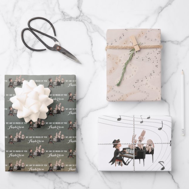 We Are So Proud Of You Pianist Wrapping Sheets (Front)