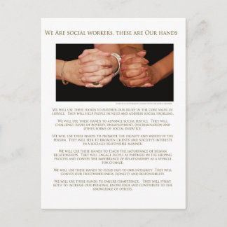 We Are Social Workers Postcard
