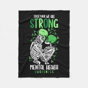 We Are Strong Mental Health Awareness Warrior Fleece Blanket