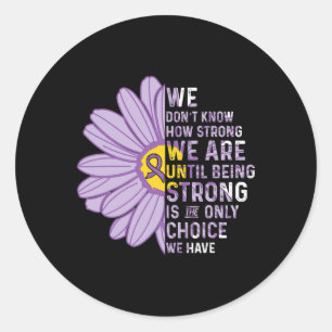 We Are Strong- Pancreatic Cancer Awareness Support Classic Round Sticker