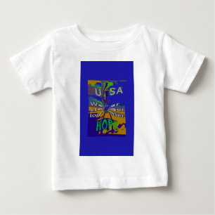 We are stronger together funny USA Hope pattern de Baby T-Shirt