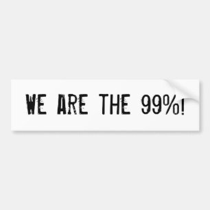 We are the 99%! bumper sticker
