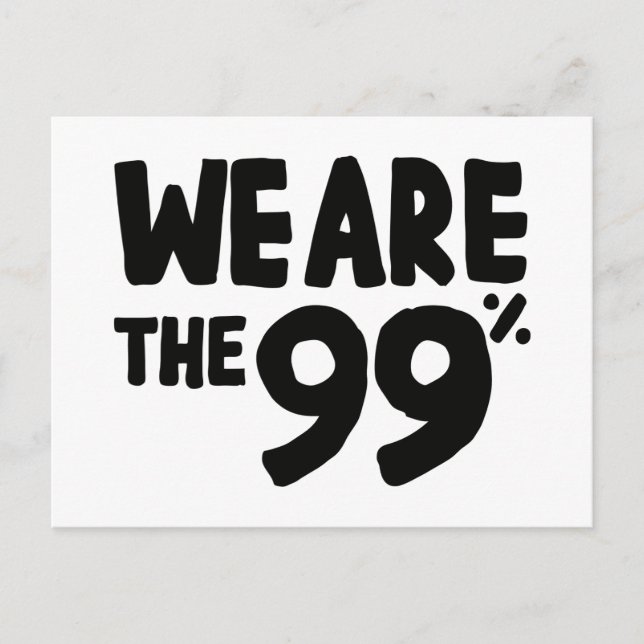 We Are the 99% Postcard (Front)