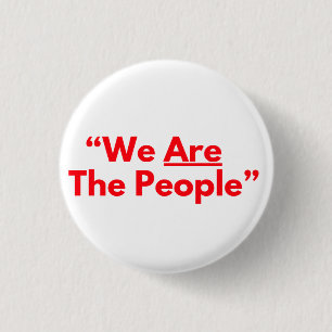 We Are The People Red Text Taxi Driver 3 Cm Round Badge