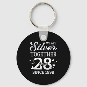 We Are Together 28 Years Couple Anniversary Since  Key Ring