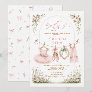 We Are Tutu Excited Baby Shower Invitation