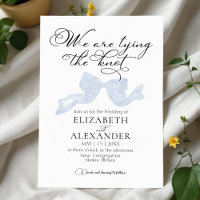 We Are Tying The Knot | Blue Bow Wedding