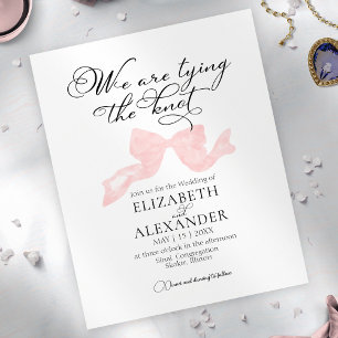 We Are Tying The Knot   Pink Bow Budget Wedding