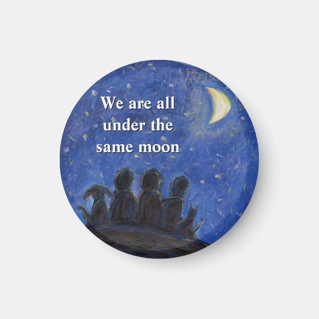 We Are Under the Same Moon Art Fridge Magnets (Front)