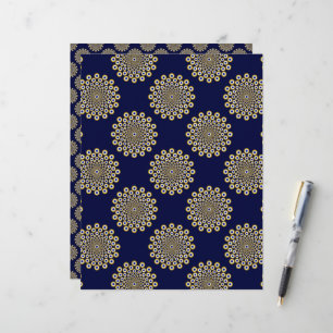 We Are Watching You Navy And Gold Polka Dots