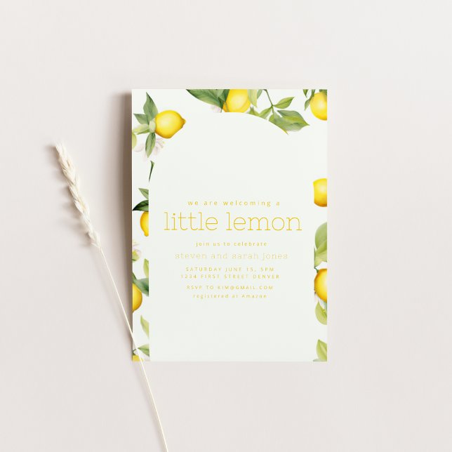 We Are Welcoming A Little Lemon Invitation (Creator Uploaded)