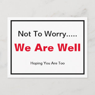 We Are Well Postcard