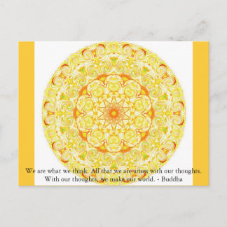 We are what we think. All that we are arises...... Postcard