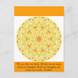 We are what we think. All that we are arises...... Postcard