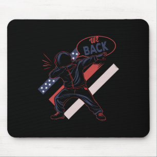 We Back To School American Flag Dabbing Boy Mouse Pad