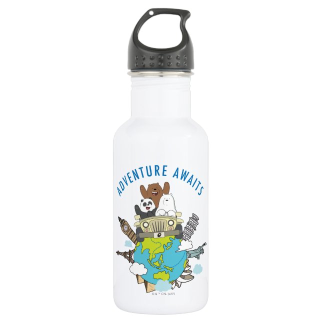 We Bare Bears - Adventure Awaits 532 Ml Water Bottle (Front)