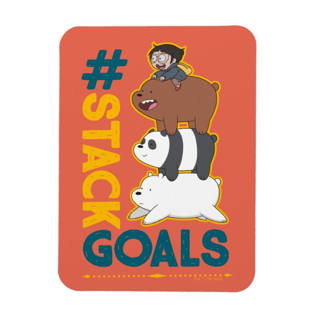 We Bare Bears and Chloe - #StackGoals Magnet (Vertical)