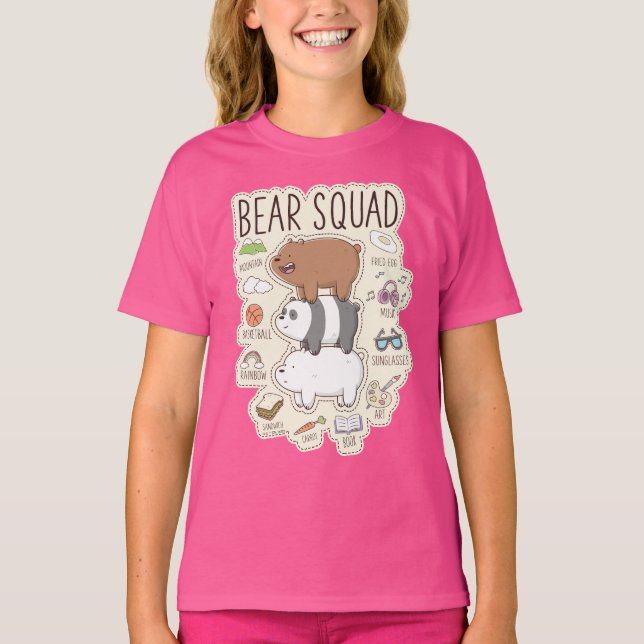 We Bare Bears - Bear Squad Journal Graphic T-Shirt (Front)