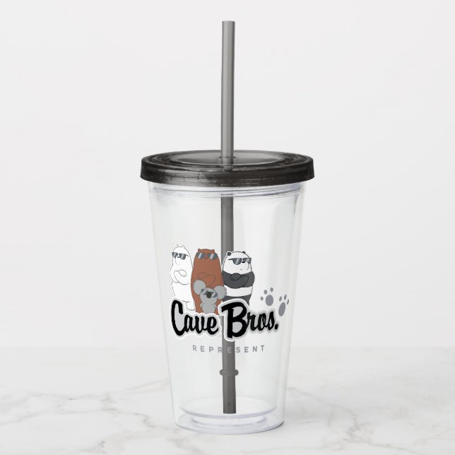 We Bare Bears - Cave Bros. Represent Acrylic Tumbler (Front)