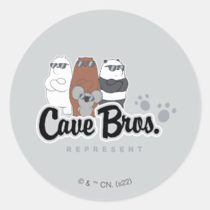 We Bare Bears - Cave Bros. Represent Classic Round Sticker