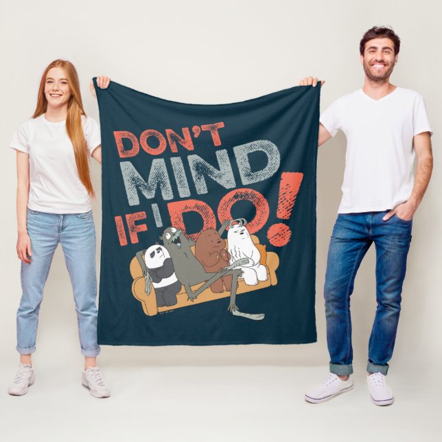 We Bare Bears & Charlie - Don't Mind If I Do! Fleece Blanket (In Situ)