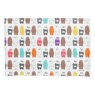 We Bare Bears Colorful Bear Pattern Pillowcase