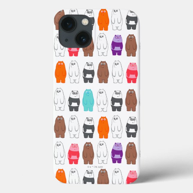 We Bare Bears Colourful Bear Pattern Case-Mate iPhone Case (Back)