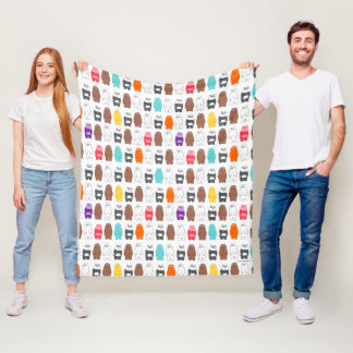 We Bare Bears Colourful Bear Pattern Fleece Blanket