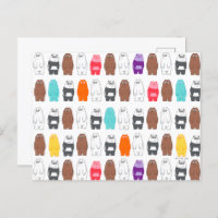 We Bare Bears Colourful Bear Pattern