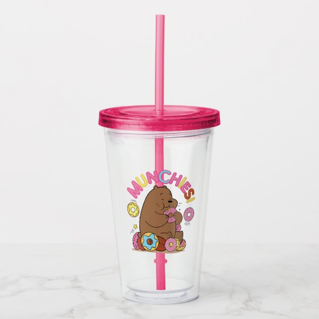 We Bare Bears - Grizz Doughnut Munchies! Acrylic Tumbler (Front)