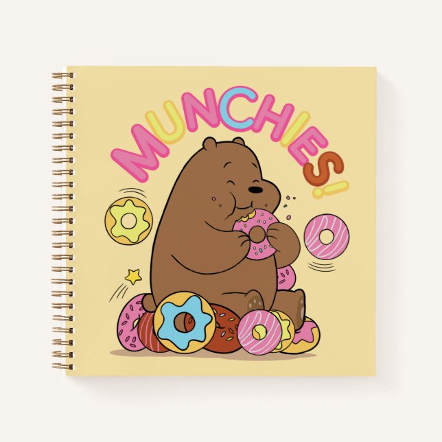 We Bare Bears - Grizz Doughnut Munchies! Notebook (Front)