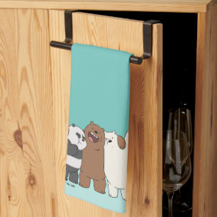 We Bare Bears Group Hug Tea Towel