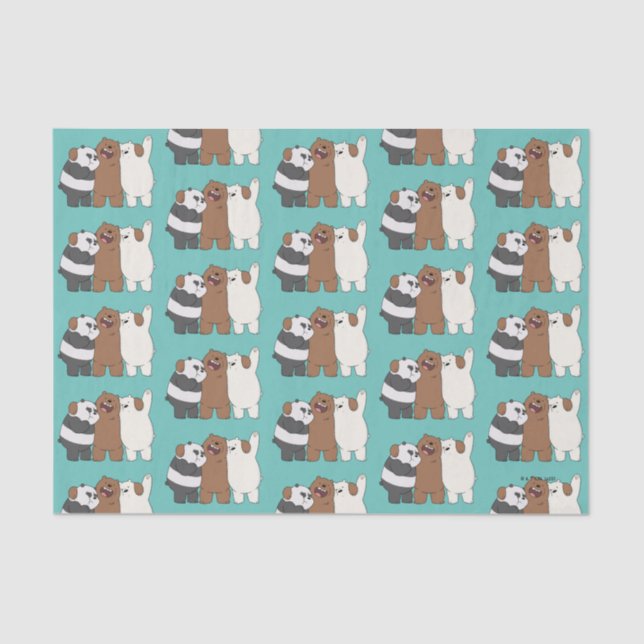 We Bare Bears Group Hug Tissue Paper (Front)
