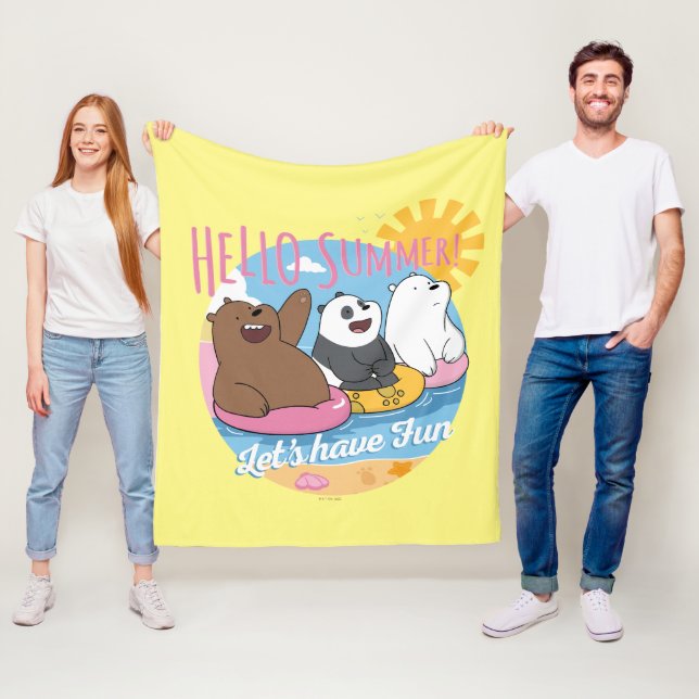 We Bare Bears - Hello Summer! Let's Have Fun Fleece Blanket (In Situ)