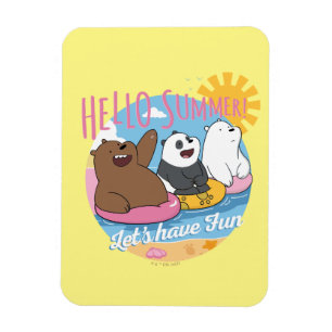 We Bare Bears - Hello Summer! Let's Have Fun Magnet