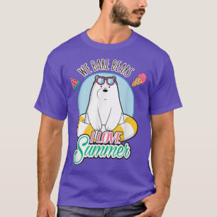 We Bare Bears Ice Bear Loves Summer  T-Shirt