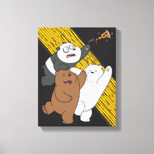 We Bare Bears - Last Pizza Slice Canvas Print