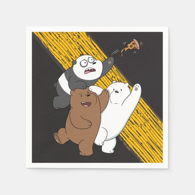We Bare Bears - Last Pizza Slice Napkin (Front)