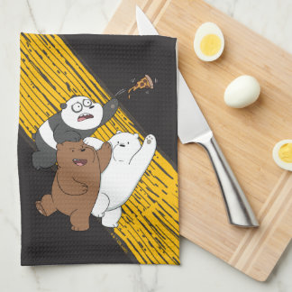 We Bare Bears - Last Pizza Slice Tea Towel