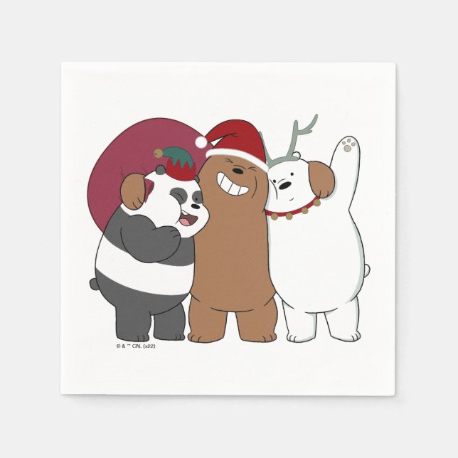 We Bare Bears - Season's Greetings Napkin (Front)