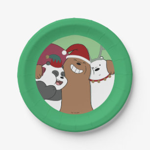 We Bare Bears - Season's Greetings Paper Plate