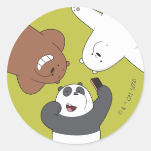 We Bare Bears - #SquadGoals Classic Round Sticker