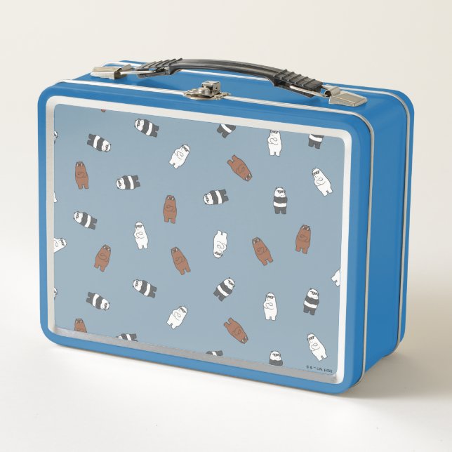 We Bare Bears - Sunglass Bears Pattern Metal Lunch Box (Front)
