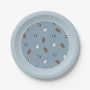 We Bare Bears - Sunglass Bears Pattern Paper Plate