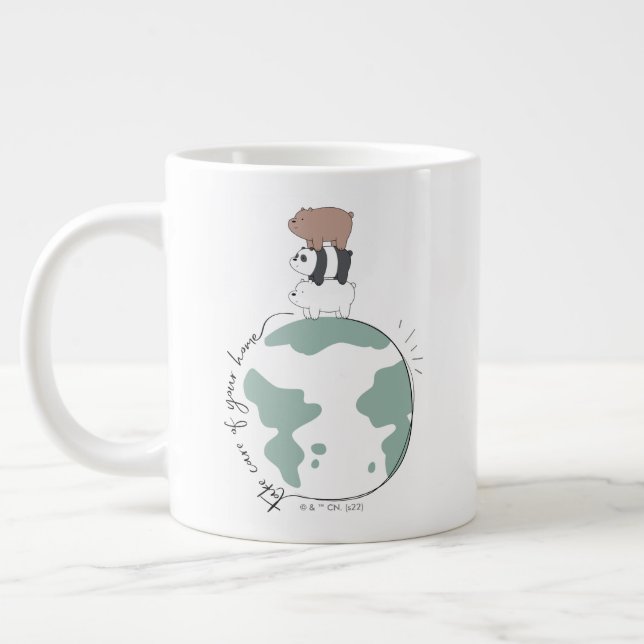 We Bare Bears - Take Care of Your Home Large Coffee Mug (Left)