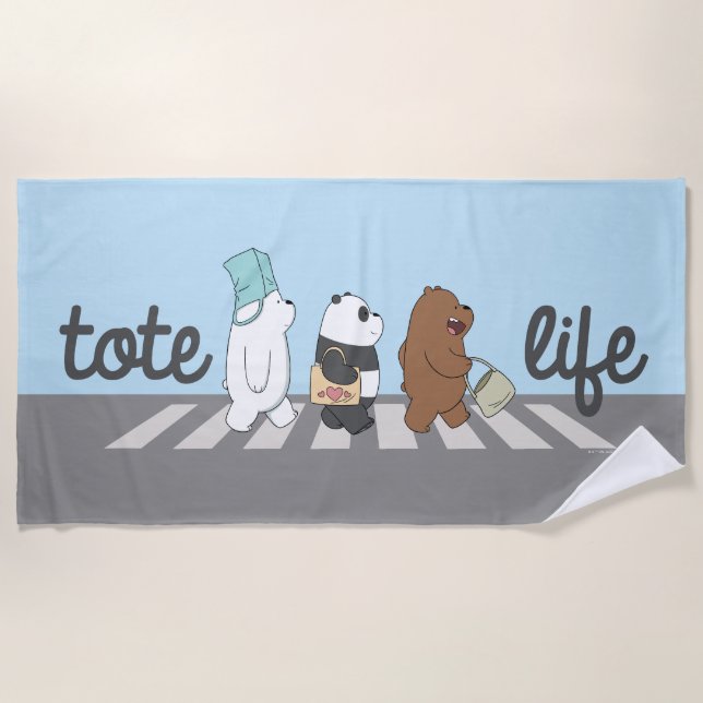 We Bare Bears - Tote Life! Beach Towel (Front)