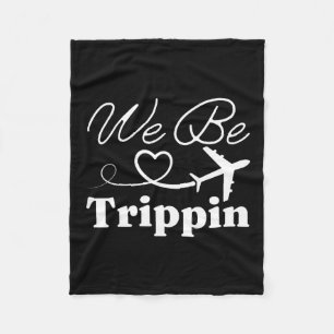 We Be Trippin' Hawaii Beach Summer Vacation Family Fleece Blanket