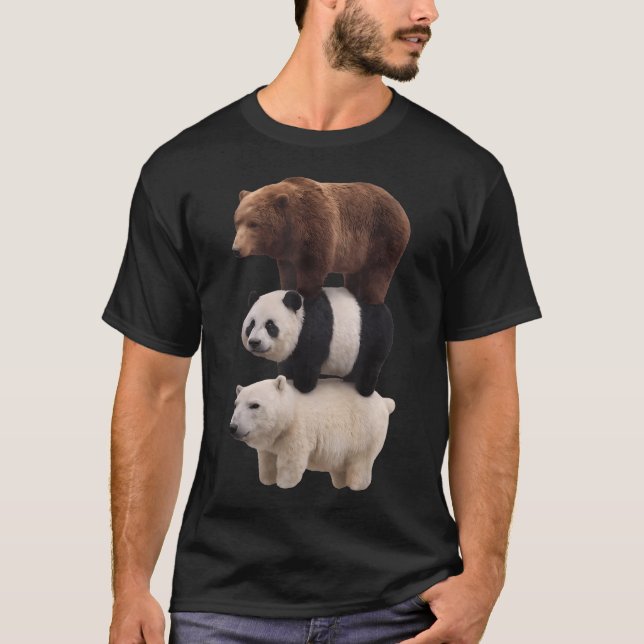 We Bears Realistic Stacked Bares Meme T-Shirt (Front)