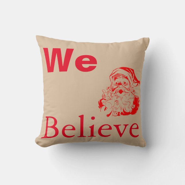 WE BELIEVE Christmas Cushion (Front)